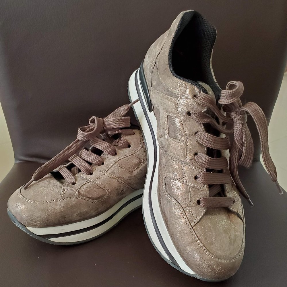 Hogan Women's Bronze Interactive Sneakers- Size 37